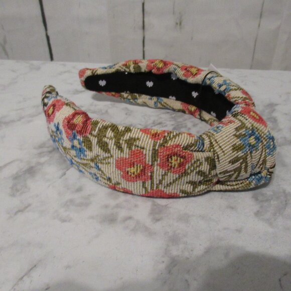 New Lele Sadoughi Headband Floral Brocade Knotted - Picture 4 of 12